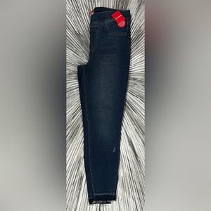 Spanx distressed angle skinny jeans large NWT